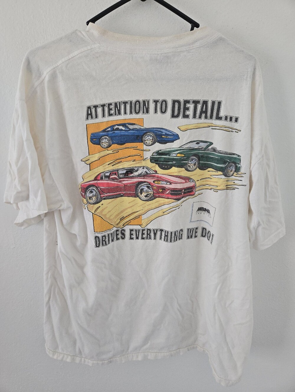 VIntage MNBA Sports Car Corvette Camaro T Shirt Mens XL Attention To Detail